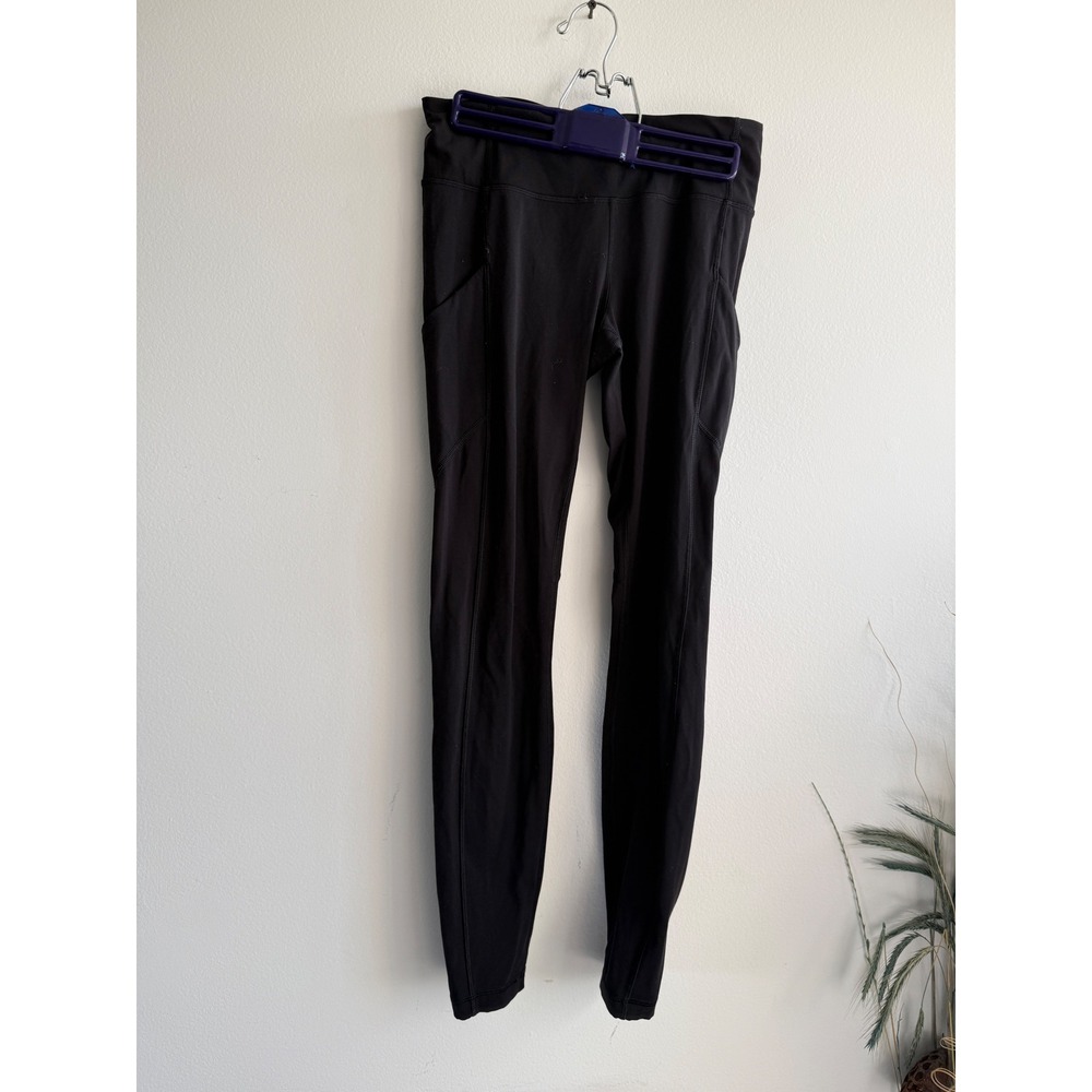 Lululemon Tight Black High Rise Leggings with Pockets Size 6 W5BPTS